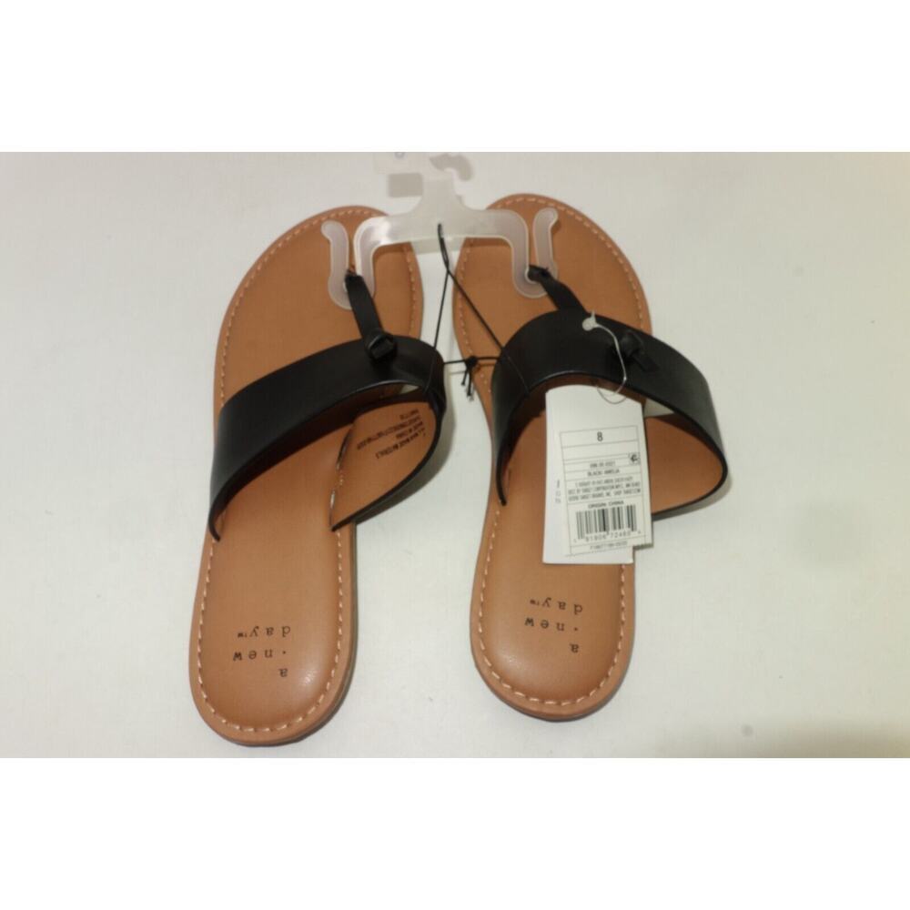 NEW A New Day Amelia Faux Leather Slide Sandals Flip Flops Women's 8 - Picture 8 of 9